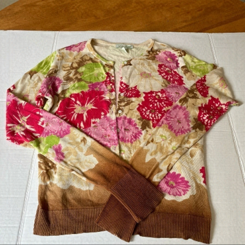 Lucky brand light weight button down sweater cardigan